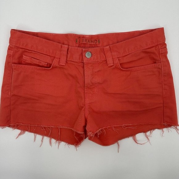 J Brand Tangerine Cut Off Raw Hem Shorts Size 28‎ - Picture 1 of 8
